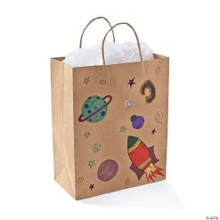 Best Pirce ✔️ 10 1/2" x 5 1/4" x 13" Large Brown Kraft Paper Gift Bags - 12 Pc. ❤️ -Cheap Christmas Crafts Store 10 1 2 x 5 1 4 x 13 large brown kraft paper gift bags 12 pc 48 632 a03