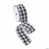 Best Sale 👏 2" - Black & White Buffalo Check Ribbon - 10 yds. 🧨