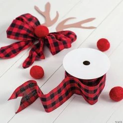 Best Sale ❤️ 2" - Buffalo Check Ribbon - 10 yds. 🎉 -Cheap Christmas Crafts Store 2 buffalo check ribbon 10 yds 13812520 a02