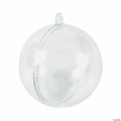 Hot Sale 🔔 4" DIY Large Clear 🔔 Christmas Ornaments - 6 Pc. 💯