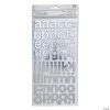 Best Sale 🔥 American Crafts™ Thickers™ 3D Cinnamon Silver Foil Alphabet Stickers - 118 Pc. ⌛