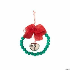Cheapest 🎉 Beaded Jingle Bell Wreath Ornament Craft Kit - Makes 6 😉