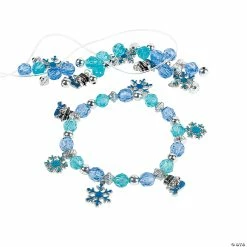 Top 10 😉 Beaded Snowflake Charm Bracelet Craft Kit - Makes 48 🧨