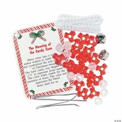 Cheapest 😉 Beaded “The Meaning of the 🍬 Candy Cane” 🔔 Christmas Ornament Craft Kit - Makes 12 ⭐ -Cheap Christmas Crafts Store beaded the meaning of the candy cane christmas ornament craft kit makes 1248 3295f a01