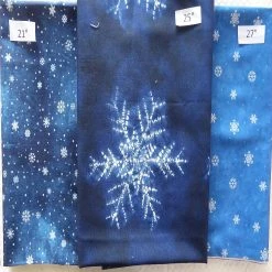 Buy 🧨 Blue Snowflakes 2 Yards 1 In Cotton Fabric Last of the Best End of Bolt ⌛