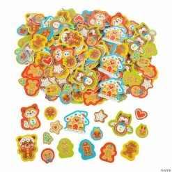 Coupon ⌛ Bulk Gingerbread Self-Adhesive Shapes - 300 Pc. 🥰