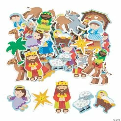 Best Pirce ✔️ Bulk Nativity Self-Adhesive Foam Shapes - 300 Pc. 👍