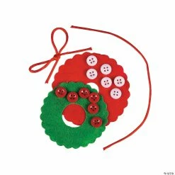 Cheapest 👏 Button Wreath 🎁 Christmas Craft Kit - Makes 48 ❤️ -Cheap Christmas Crafts Store button wreath christmas craft kit makes 4813617801 a02