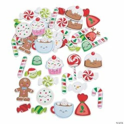 Top 10 ✨ Christmas 🍬 Candy Self-Adhesive Shapes - 72 Pc. 🎉