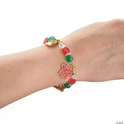 Flash Sale ⭐ Christmas Charm Bracelet Craft Kit - Makes 12 🧨 -Cheap Christmas Crafts Store christmas charm bracelet craft kit makes 1213957470 a02