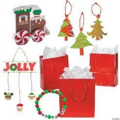 Budget 🤩 Christmas Crafts with Gift Bag Giveaway Kit for 24 ⭐