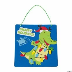 Coupon ๐ Christmas Crocodile Sign Craft Kit - Makes 12 ๐ฏ