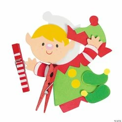 Deals ✔️ Christmas Elf Clothespin Craft Kit - Makes 12 🔥