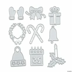 New ⌛ Christmas Icons Cutting Dies - 10 Pc. 🎉