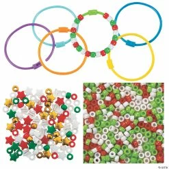 Cheapest 😉 Christmas Pony Bead Bracelet Kit - Makes 24 💯