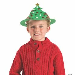 Hot Sale 🎁 Christmas Tree Hat Craft Kit - Makes 12 🧨 -Cheap Christmas Crafts Store christmas tree hat craft kit makes 1213910635 a03