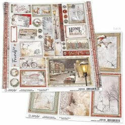 Best Pirce ⭐ Ciao Bella Memories of a Snowy Day Cards Paper Sheet 12x12 🔔