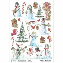 Buy 🌟 Ciao Bella Rice Paper A4 Snowmen 😉