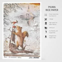 Hot Sale 💯 Ciao Bella Rice Paper A4 Winter Friends 😀 -Cheap Christmas Crafts Store ciao bella rice paper a4 winter friends14160591 a02NOWA