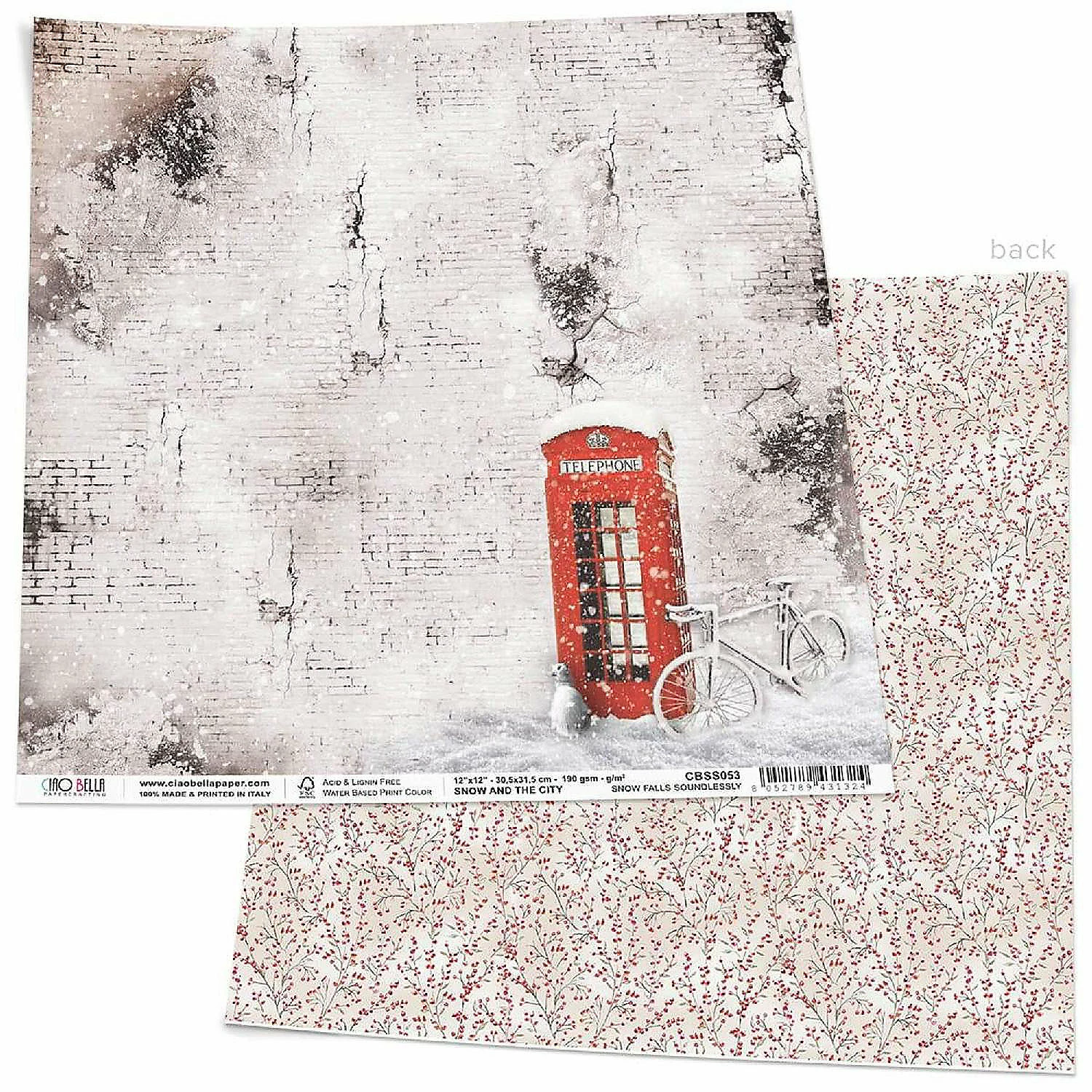 Discount โค๏ธ Ciao Bella Snow Falls Soundlessly Paper Sheet 12x12 ๐ 1 Discount โค๏ธ Ciao Bella Snow Falls Soundlessly Paper Sheet 12x12 ๐