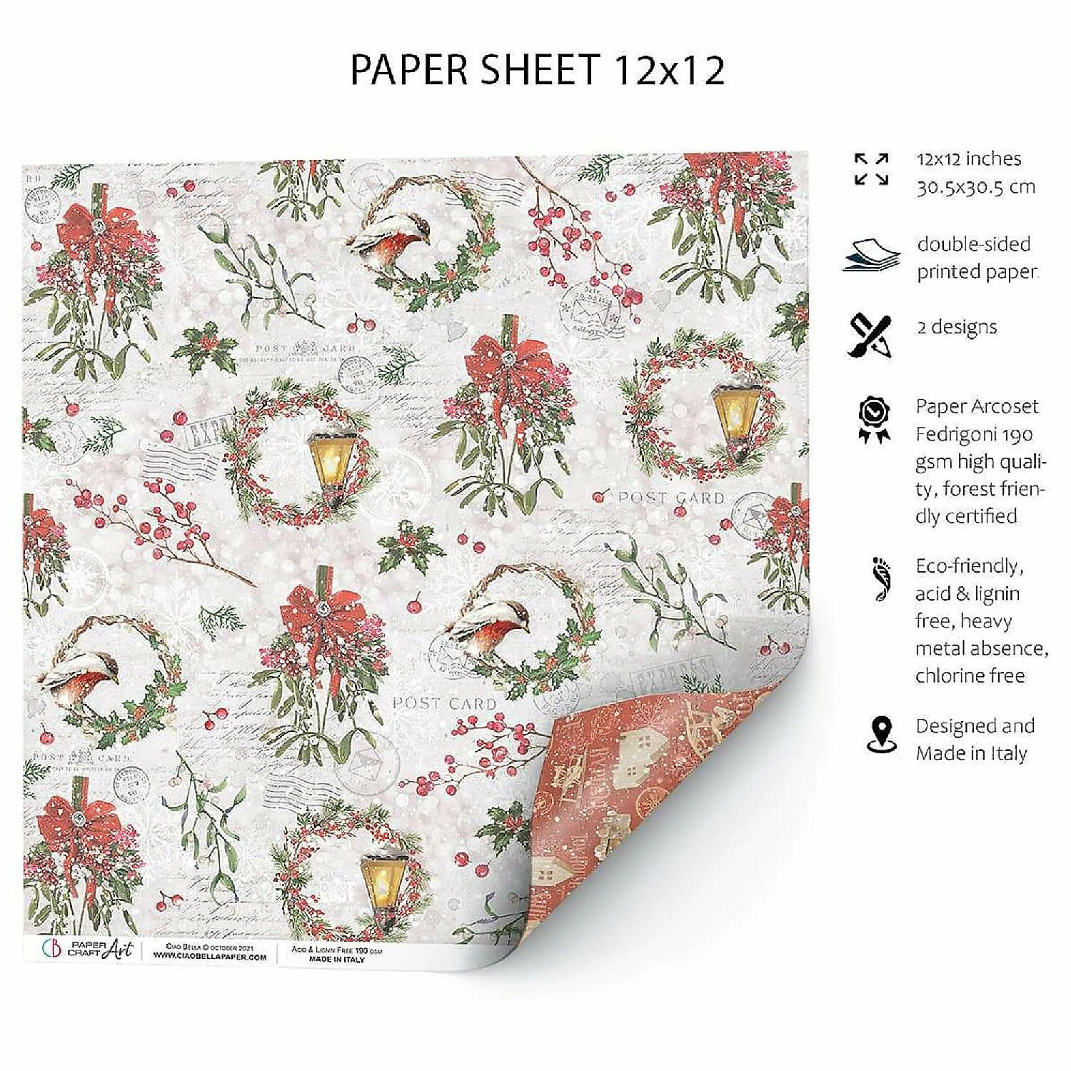 Hot Sale π₯ Ciao Bella Wreaths Toys Paper Sheet 12x12 π 2 Hot Sale π₯ Ciao Bella Wreaths Toys Paper Sheet 12x12 π - Image 2