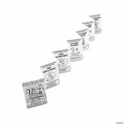 Discount ⌛ Color Your Own 12 Days of 🎁 Christmas Accordion Cards - 24 Pc. ⭐