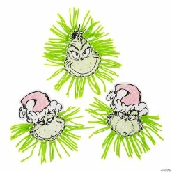 Cheapest π Color Your Own Dr. Seussβ’ The Grinch Face with Fringe Craft Kits - Makes 12 β€οΈ