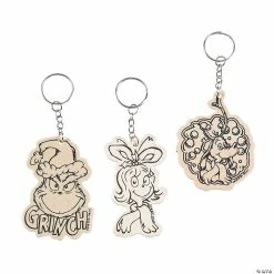 Buy 😀 Color Your Own Dr. Seuss™ The Grinch Keychains - 12 Pc. 👏