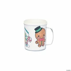 Budget ❤️ Color Your Own Gingerbread Mugs - 12 Pc. ✔️ -Cheap Christmas Crafts Store color your own gingerbread mugs 12 pc 13751029 a01