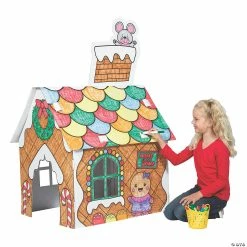 Best Sale ❤️ Color Your Own Gingerbread Playhouse ⭐ -Cheap Christmas Crafts Store color your own gingerbread playhouse13783600 a02