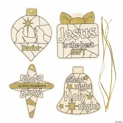 Flash Sale π Color Your Own Glittery Nativity Ornaments - 12 Pc. β€οΈ