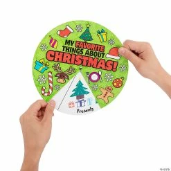 Cheap 💯 Color Your Own My Favorite Things About ❄ Christmas Wheels - 12 Pc. 🔥 -Cheap Christmas Crafts Store color your own my favorite things about christmas wheels 12 pc 14091799 a03