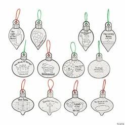 Best Pirce 🔥 Color Your Own Names of Jesus Ornaments - 12 Pc. 🎁