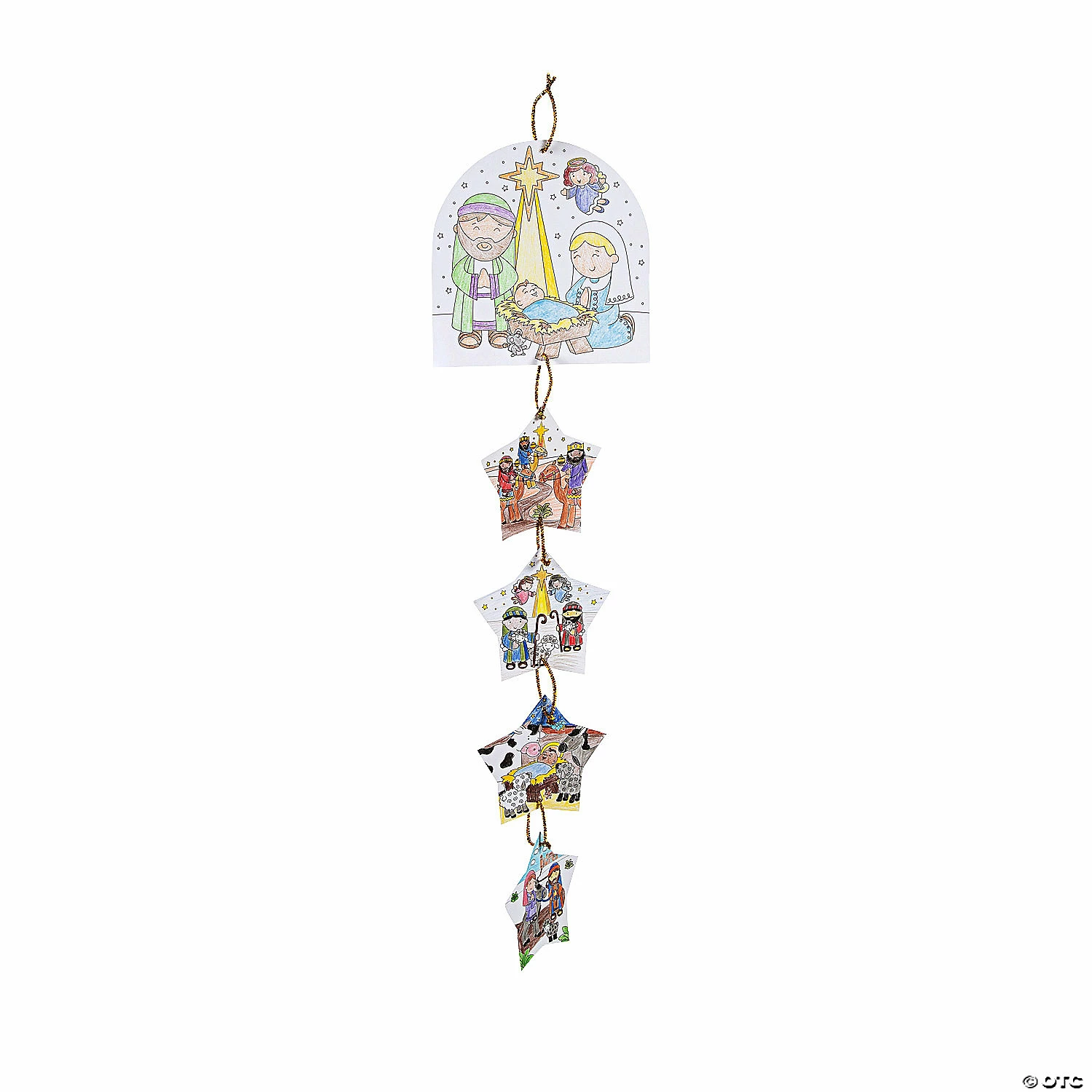 Outlet 🥰 Color Your Own Nativity Story Mobile Craft Kit - Makes 12 🛒 2 Outlet 🥰 Color Your Own Nativity Story Mobile Craft Kit - Makes 12 🛒 - Image 2