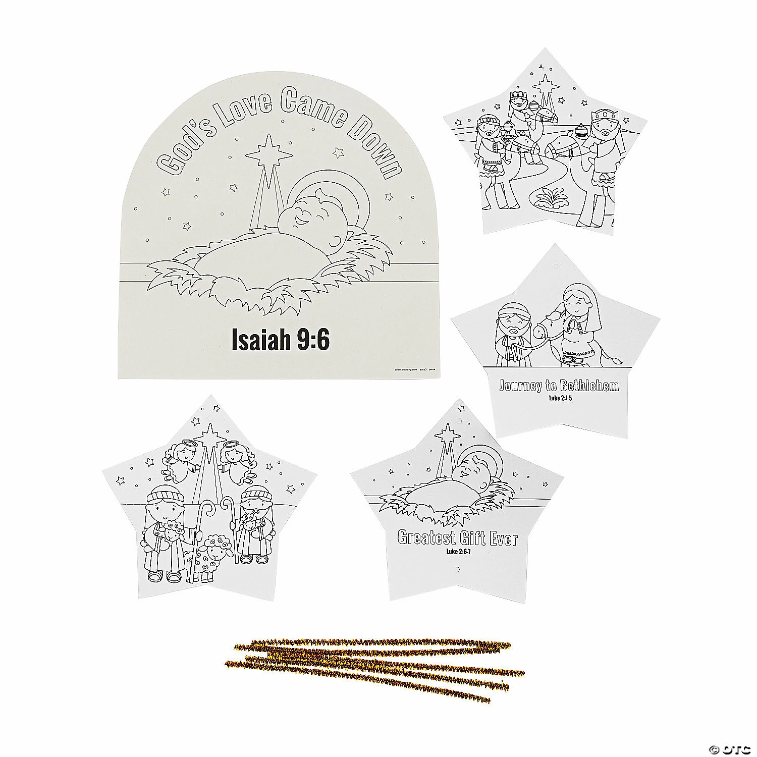 Outlet 🥰 Color Your Own Nativity Story Mobile Craft Kit - Makes 12 🛒 3 Outlet 🥰 Color Your Own Nativity Story Mobile Craft Kit - Makes 12 🛒 - Image 3