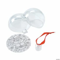 Best Sale 👍 Color Your Own Santa Bulb Ornaments - 12 Pc. ⭐