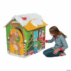 Hot Sale ✨ Color Your Own Santa’s Workshop Playhouse ❤️ -Cheap Christmas Crafts Store color your own santa s workshop playhouse13717337 a02