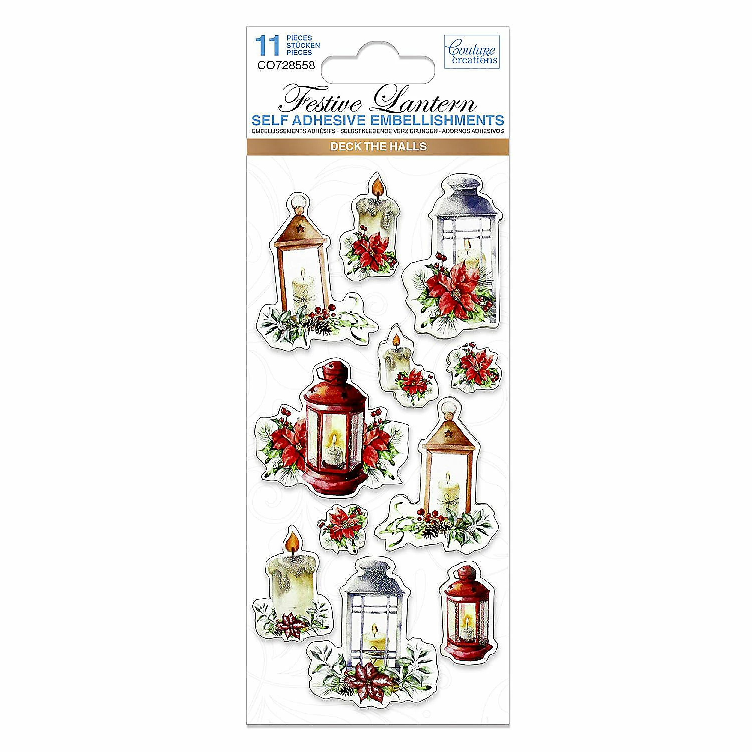 Outlet π Couture Creations π Christmas Embellishment Festive Lantern 11pc π 2 Outlet π Couture Creations π Christmas Embellishment Festive Lantern 11pc π - Image 2