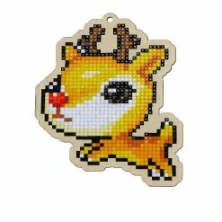New 🔥 Crafting Spark (Wizardi) - 🎄 Christmas Deer WWP315 Diamond Painting on Plywood Kit 🔔