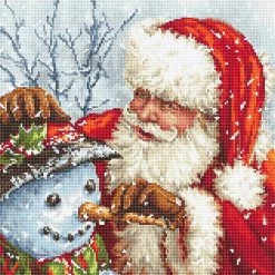 Top 10 😉 Crafting Spark (Wizardi) - Counted Cross Stitch Kit Santa Claus and Snowman Leti919 🔔