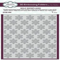 Hot Sale 🎁 Creative Expressions Bold Snowflakes 5 34 in x 7 12 in 3D Embossing Folder 🌟