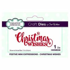 Buy ✔️ Creative Expressions Festive Mini Expressions ❄ Christmas Wishes Craft Die 🛒