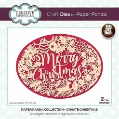 Flash Sale 👍 Creative Expressions Paper Panda Ornate 🎅 Christmas Craft Die 🧨