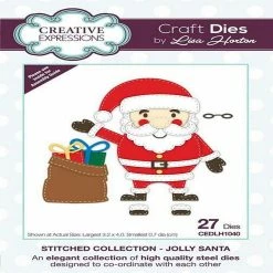 Top 10 🌟 Creative Expressions Stitched Collection Jolly Santa Craft Die ❤️