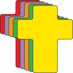 Coupon ๐งจ Creative Shapes Etc. - Cross Assorted Color Creative Cut-outs- 3โ ๐