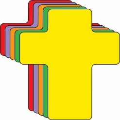 Cheap ⌛ Creative Shapes Etc. - Cross Foam Assorted Color Creative Cut-outs- 5.5" 👏