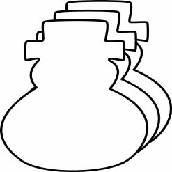 Budget π Creative Shapes Etc. - Small Single Color Construction Paper Craft Cut-out - Snowman π