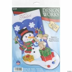 New 😉 Design Works Kit 18" Felt Stocking Busy Bunny       🔥