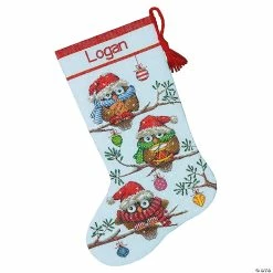 Best deal ⌛ Dimensions Counted Cross Stitch Kit 16" Long-Holiday Hooties Stocking (14 Count) 💯