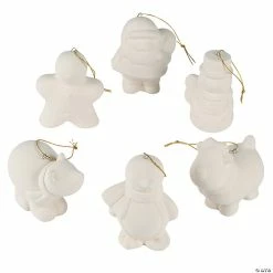 Deals 😉 DIY Ceramic Holiday Character 🎄 Christmas Ornaments - 12 Pc. 🌟